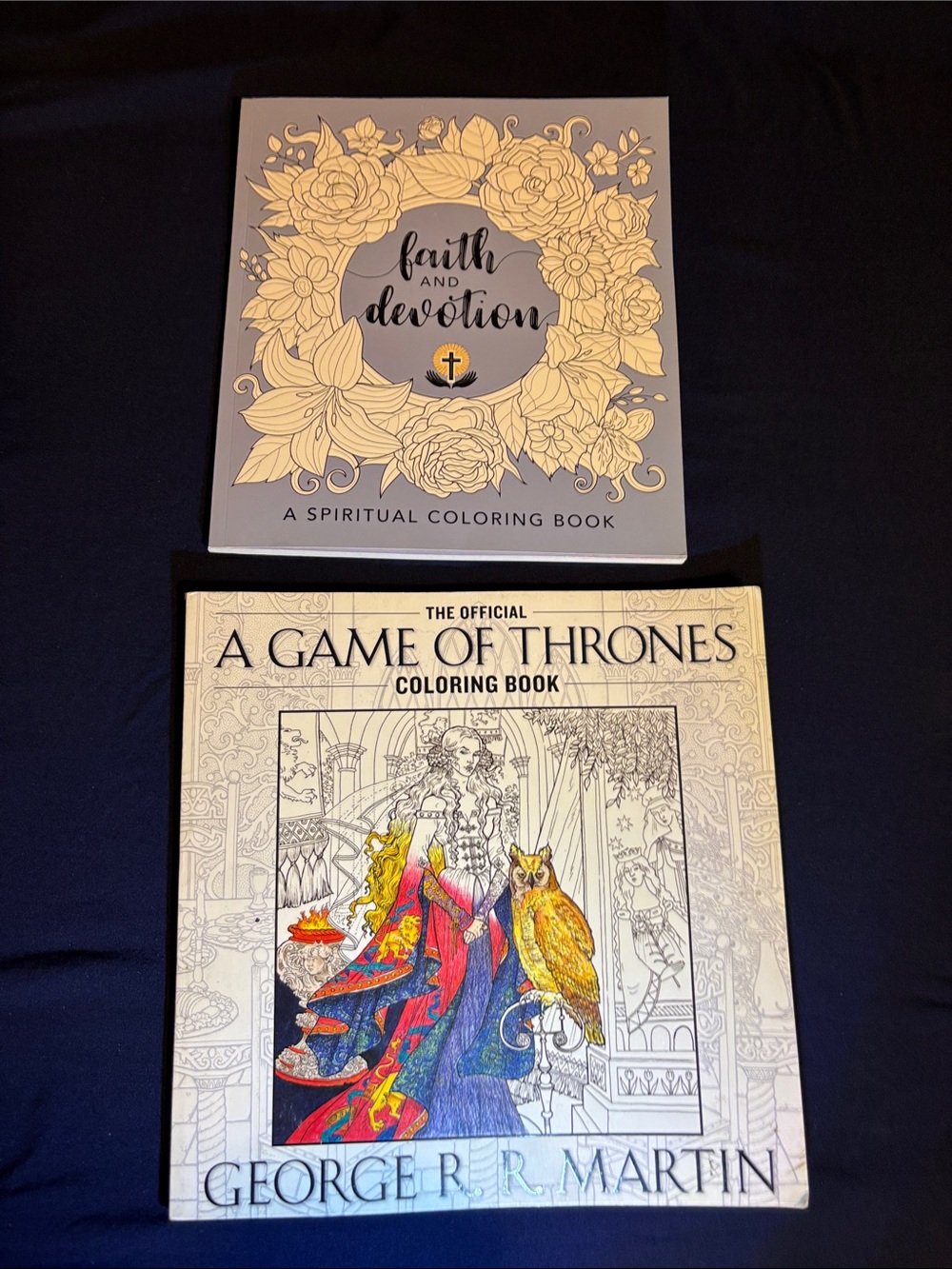 A Game of Thrones & Faith and Devotion Coloring Book Duo - Multi